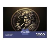 Puzzles De 1000 Pièces - Golden Man with Pipe Puzzles pour Adolescents, Jeu De Réflexion Et Anti-Stress, Idéal en Cadeau pour Toute La Famille 52x38cm/1000pcs