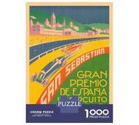 Puzzles De 1000 Pièces Gran Prix Premio San Sebastian Espana 1933 Puzzle Adulte, Jouet, Décoration Murale, Une Œuvre d'art, Cadeaux Uniques pour Anniversaire Et Noël 52x38cm/1000pcs