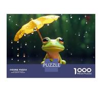 Puzzles De 1000 Pièces - Happy Frog Rain Cute Puzzles pour Adolescents, Jeu De Réflexion Et Anti-Stress, Idéal en Cadeau pour Toute La Famille 52x38cm/1000pcs
