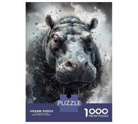 Puzzles De 1000 Pièces Hippo Wild Beauty Puzzles pour Adultes - Jeux De Détente - Analyse Et Logique - Cadeaux Uniques pour Un Anniversaire Ou Noël 70x50cm/1000pcs