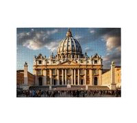 Puzzles de 1000 pièces Hytter Basilique Saint-Pierre en bois éducatif intellectuel, puzzle amusant pour soulager le stress