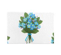 Puzzles de 1000 pièces Hytter Don't Forget Me Bouquet Motif de bouquet éducatif intellectuel en bois Puzzles amusants Jeu anti-stress