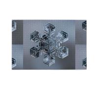 Puzzles de 1000 pièces Hytter Flocons de neige dans l'espace Puzzle éducatif intellectuel en bois Puzzle amusant Jeu anti-stress