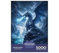 Puzzles De 1000 Pièces Ice Dragon Breathing Frost Puzzle Adulte Jeu Manuel Défi Difficile Interaction Parent-Enfant 70x50cm/1000pcs