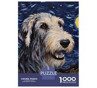 Puzzles De 1000 Pièces Irish Wolfhound Starry Puzzles pour Adultes - Course De Vitesse - Stimule Le Cerveau - Jeu Au Design Élégant 52x38cm/1000pcs