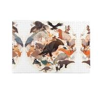 Puzzles de 1000 pièces JKIEGOQ Animal Collection Tableau imprimé éducatif intellectuel en bois Puzzles amusants Jeu anti-stress
