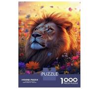 Puzzles De 1000 Pièces - Lion in Bloom Majestic Beauty Puzzle Casse-tête, Jeu De Réflexion, Décoration Murale, Idéal comme Cadeau pour Toute La Famille 38x26cm/1000pcs