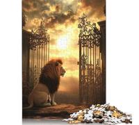 Puzzles de 1000 pièces « Lions chrétiens » pour Adultes, défi Stimulant, Grand Format, Jeu éducatif et Amusant pour Toute la Famille, décoration Unique (38 x 26 cm).