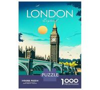 Puzzles De 1000 Pièces London Big Ben Travel Puzzle pour Adolescents Découpe De Précision Activités Amusantes À La Maison Jeu Stimulant Et Jeux en Famille 52x38cm/1000pcs