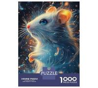 Puzzles De 1000 Pièces Magical White Hamster Puzzle pour Adolescents Découpe De Précision Activités Amusantes À La Maison Jeu Stimulant Et Jeux en Famille 52x38cm/1000pcs