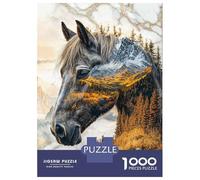 Puzzles De 1000 Pièces - Majestic Spirit of The Wild Puzzle Casse-tête, Jeu De Réflexion, Décoration Murale, Idéal comme Cadeau pour Toute La Famille 70x50cm/1000pcs