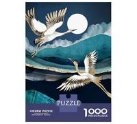 Puzzles De 1000 Pièces Midnight Cranes Puzzle Adulte, Jouet, Décoration Murale, Une Œuvre d'art, Cadeaux Uniques pour Anniversaire Et Noël 38x26cm/1000pcs