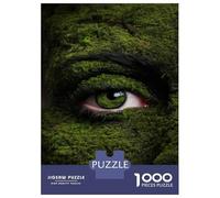 Puzzles De 1000 Pièces Mossy Face with Eye Close-Up Puzzle pour Adolescents Découpe De Précision Activités Amusantes À La Maison Jeu Stimulant Et Jeux en Famille 38x26cm/1000pcs