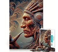 Puzzles de 1000 pièces Native Spirit Rhythms pour Adolescents, Stimulant la mémoire, Anti-Stress, décoration Murale à Bords Nets (38x26cm)