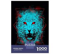 Puzzles De 1000 Pièces Neon Leopard Wall Art Print-2 Puzzles pour Adolescents : Amusants Et Humoristiques, Chaque Pièce Est Unique - Jouets Éducatifs 38x26cm/1000pcs
