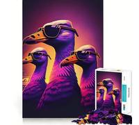 Puzzles de 1000 pièces Neon Nights Trio pour Adultes, Jeu de logique et de renforcement des Liens familiaux, Bords Premium, Surprise chaleureuse (50x75cm)