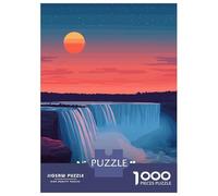 Puzzles De 1000 Pièces Niagara Falls Sunset Puzzle Adulte Jeu Manuel Défi Difficile Interaction Parent-Enfant 38x26cm/1000pcs