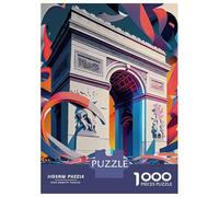 Puzzles De 1000 Pièces Paris Arc De Triomphe 1 Puzzle Adulte Jeu Manuel Une Œuvre d'art Cadeaux Uniques pour Anniversaire Et Noël 52x38cm/1000pcs