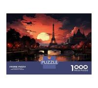 Puzzles De 1000 Pièces Paris Sunset Romance Puzzle Adulte Jeu Manuel Défi Difficile Interaction Parent-Enfant 38x26cm/1000pcs