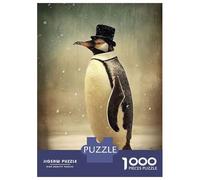 Puzzles De 1000 Pièces Penguin Retro Puzzle Adulte Jeu Manuel Défi Difficile Interaction Parent-Enfant 38x26cm/1000pcs