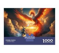 Puzzles De 1000 Pièces Phoenix Rising Fantasy Artwork Puzzle Adulte Jeu Manuel Défi Difficile Interaction Parent-Enfant 70x50cm/1000pcs