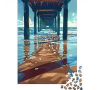 Puzzles De 1000 Pièces Pier Reflections on Water Puzzles pour Adultes - Jeu Familial Amusant, Difficile Et Stimulant - Jeu Éducatif Familial 52x38cm/1000pcs