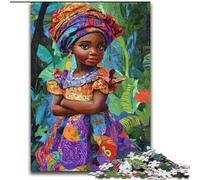 Puzzles de 1000 pièces pour Adolescentes, Motif Femme Africaine, à Offrir en Cadeau à Toute la Famille 26x38cm