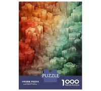 Puzzles De 1000 Pièces pour Adolescents Abstract 3D Art Print Puzzle pour Adolescents - Défi Difficile - Jeu Éducatif - Amusant en Famille Et Soirée Jeux 38x26cm/1000pcs