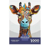 Puzzles De 1000 Pièces pour Adolescents Abstract Giraffe Paint Puzzles pour Adultes, Jouets, Décoration Murale, Cadeaux Uniques pour Femmes, Anniversaires Et Présents 70x50cm/1000pcs