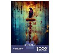 Puzzles De 1000 Pièces pour Adolescents Abstract Raven Art Puzzle pour Adultes Jeux Amusants Décoration Murale Cadeaux Uniques pour Anniversaire Et Noël 70x50cm/1000pcs