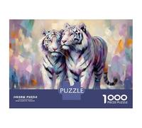 Puzzles De 1000 Pièces pour Adolescents Abstract Tiger Love Puzzles pour Adolescents - Jeu Manuel - Décoration Murale - Défi À Relever 70x50cm/1000pcs