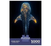 Puzzles De 1000 Pièces pour Adolescents Abstract Whale Shark Gold Puzzle Jeux Relaxants Cadeaux pour Femmes Cadeaux De Noël Et d'anniversaire 70x50cm/1000pcs