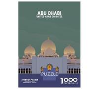 Puzzles De 1000 Pièces Pour Adolescents Abu Dhabi UAE Poster Art Puzzles Pour Adultes Vacances À La Maison Tuer Le Temps Entraîner Son Cerveau Et Ses Mains Cadeau D'anniversaire, Cadeaux De Voyage, 52