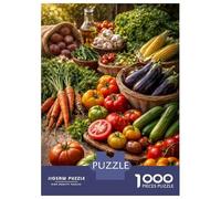 Puzzles De 1000 Pièces Pour Adolescents Abundant Harvest of Fresh Vegetables Puzzles Pour Adultes Vacances À La Maison Tuer Le Temps Entraîner Son Cerveau Et Ses Mains Cadeau D'anniversaire, Cadeaux D
