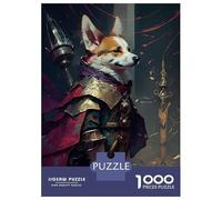 Puzzles De 1000 Pièces pour Adolescents Adventurous Corgi Puzzles pour Adultes Jeux De Société pour S'amuser en Famille Offrez-Leur des Cadeaux 70x50cm/1000pcs