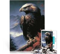 Puzzles de 1000 pièces pour Adolescents Aigle Contre Nature Jeux éducatifs Décoration d'intérieur Une œuvre d'art 38x26cm