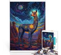 Puzzles de 1000 pièces pour Adolescents Alpaga coloré Jeux éducatifs Décoration d'intérieur Décoration d'intérieur 38x26cm