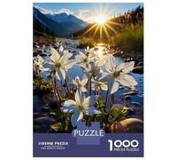 Puzzles De 1000 Pièces pour Adolescents Alpine Flowers in The Sunlight Puzzle pour Adultes Jeux Relaxants Décoration Intérieure Jeu Stimulant Cadeaux 38x26cm/1000pcs