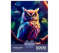 Puzzles De 1000 Pièces pour Adolescents Amazing Owl 3D Puzzles pour Adultes, Jouets Anti-Stress, Défi Difficile, Cadeaux d'anniversaire Et Cadeaux Uniques 52x38cm/1000pcs