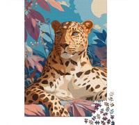 Puzzles De 1000 Pièces pour Adolescents Amazon Jungle Leopard Portrait Puzzle Adulte, Jouet, Décoration Murale, Art Mural, Cadeaux d'anniversaire Uniques 52x38cm/1000pcs