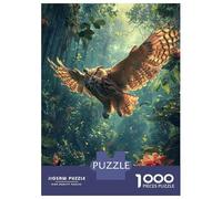 Puzzles De 1000 Pièces pour Adolescents Amazon Rainforest Owl Puzzles pour Adolescents Jeux Relaxants pour S'amuser en Famille Offrez-Leur Un Cadeau 38x26cm/1000pcs