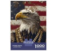 Puzzles De 1000 Pièces pour Adolescents American Bald Eagle Puzzles pour Adolescents Jeux Relaxants pour S'amuser en Famille Offrez-Leur Un Cadeau 70x50cm/1000pcs