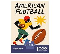 Puzzles De 1000 Pièces pour Adolescents American Football Player Illustration Puzzle pour Adolescents Améliore La Mémoire Stimulant À Compléter Apprentissage Jouets Éducatifs 52x38cm/1000pcs
