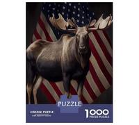 Puzzles De 1000 Pièces pour Adolescents American Moose Puzzles pour Adolescents - Jeu Manuel pour Améliorer La Mémoire - Cadeaux pour Les Amis Et La Famille 52x38cm/1000pcs