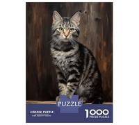 Puzzles De 1000 Pièces pour Adolescents American Shorthair Cat Casse-têtes pour Adultes, Jeu De Réflexion, Difficile, Amusant, Activités À La Maison 70x50cm/1000pcs
