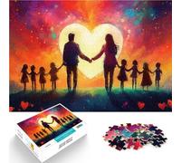 Puzzles de 1000 pièces pour Adolescents Amour et unité de la Famille défi éducatif avec des pièces de Formes aléatoires entièrement imbriquées 52x38cm