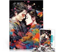 Puzzles de 1000 pièces pour Adolescents Amour Tendre Séjour Anti-Stress pour Tuer Le Temps De Superbes Cadeaux et Jouets 38x26cm