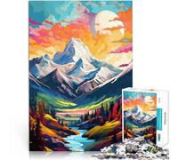 Puzzles de 1000 pièces pour Adolescents Amoureux de la Montagne Jeux Jouets Cadeaux Car C'est Un pour Toute la Famille 52x38cm