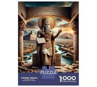 Puzzles De 1000 Pièces pour Adolescents Ancient Egyptian King Statue Puzzle À Monter Soi-même, Jouets pour S'amuser en Famille, Cadeau d'anniversaire Ou De Noël 38x26cm/1000pcs
