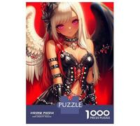 Puzzles De 1000 Pièces pour Adolescents Angel with Red and White Hair Puzzle Adulte Jeu Manuel Améliore La Mémoire Réduit Le Stress Cadeaux 38x26cm/1000pcs